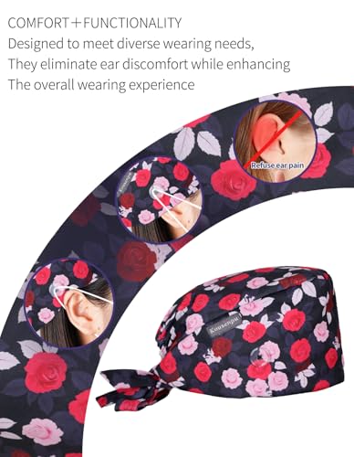 Image of Kousenpu Scrub Caps for Men, Adjustable Surgical Cap, Breathable Medical Hat for Doctors, Nurses & Healthcare Professionals