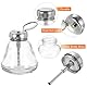 QUARKZMAN 6.1Oz / 180ML Glas Pumpspenderflasche Quadratische Flüssigkeitspumpe Drücken Sie den Alkoholbehälter mit Metallklappdeckel für das Entfernen von Make-up, das Abgeben von Alkohol