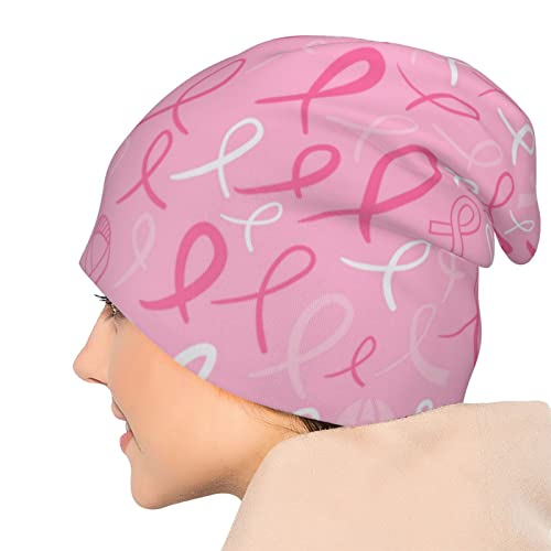 Breast Cancer Awareness Beanie Chemo Hat Cancer Headwear Knitted Hats Baggy Slouchy Scarf Nightcap For Adults Women Men #TOP5