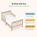 Dream On Me Finn Toddler Bed in Vintage White Oak, Greenguard Gold and JPMA Certified, Non-Toxic Finish, Made of Sustainable New Zealand Pinewood, Low-to-Floor Design with Safety Guard Rails