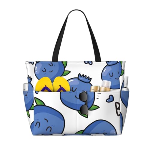 Sac de plage grand volume finies les affaires perdues - Cabas myrtille
