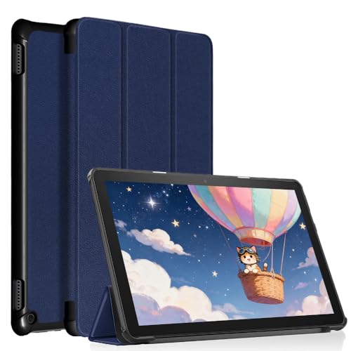 Schlank Leichte Hülle für 10 Zoll Tablet (Nur 13. Gen, 2023), TOKILO PU Leder Dreifach Ständer Schutzhülle mit Auto Schlaf/Aufwach, Nicht für LG 10 Tablet, Marineblau