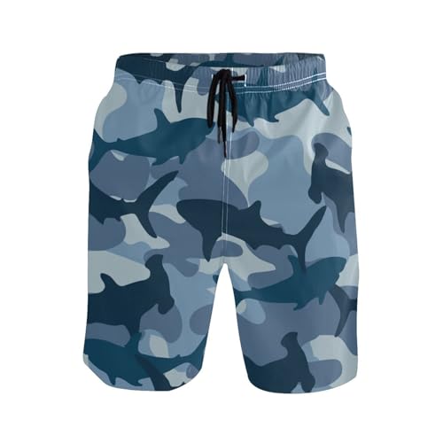 Camo Shark Matching Swim Trunks for Dad and Son Father Son Matching Swim Trunks Family Board Shorts