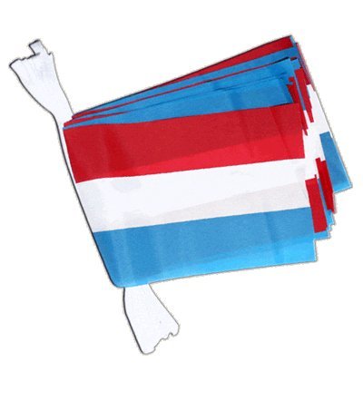 Guirlande drapeau Luxembourg en tissu pour orner vos salles de réception