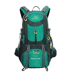 MYMM Mochila de 50 litros, ideal para deportes al ...: ❤ La mochila está fabricada en tejido de nailon impermeable y resistente al rasgado y ofrece buenos y duraderos resultados con un peso mínimo. ❤ Mochila profesional de 50 l. Con espacioso compartimento principal y numerosos bolsillos con gran capacid...