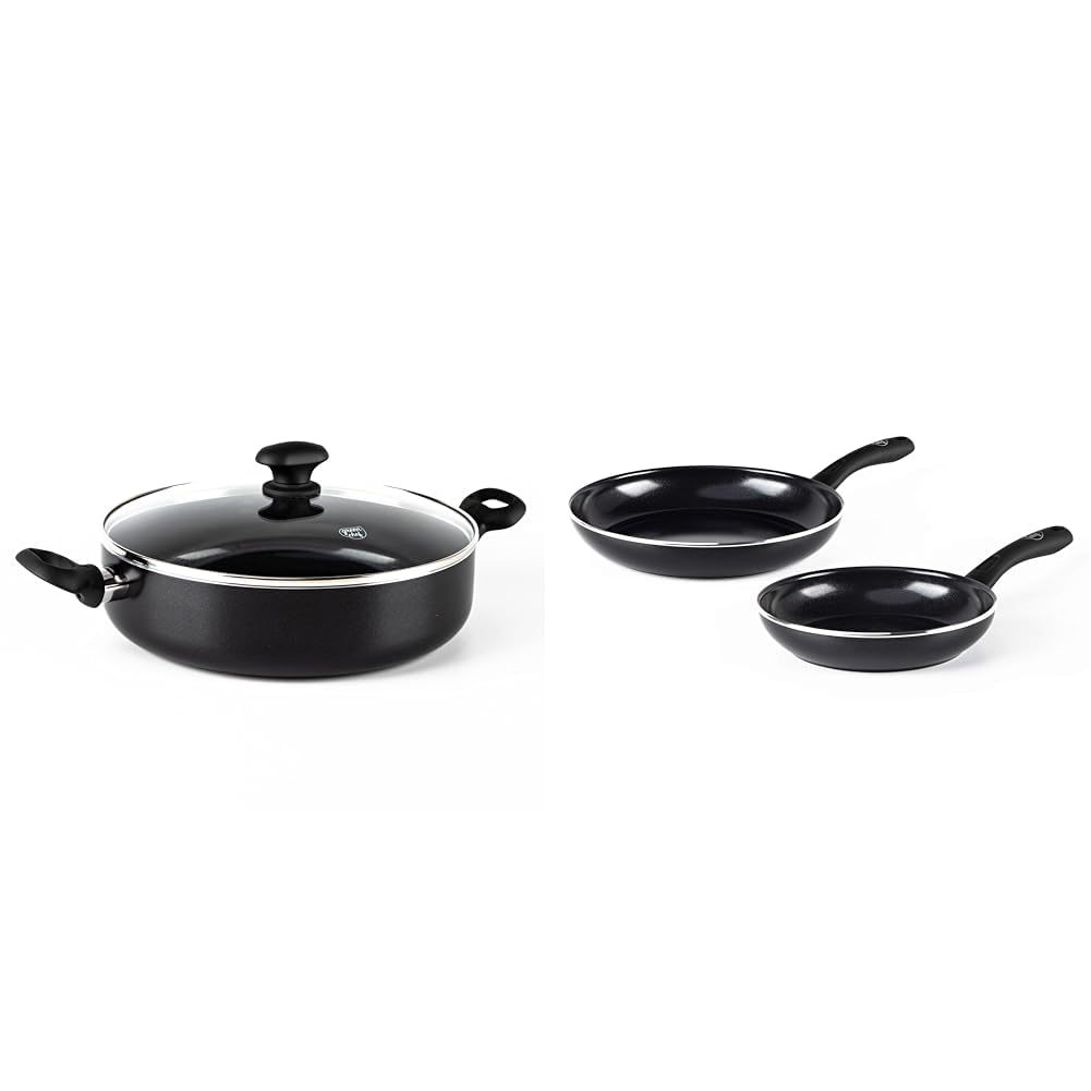 Poêles GreenChef en céramique saine induction lot de 3 pièces noir