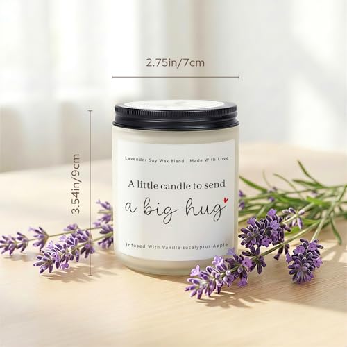Image of Thinking of You Gifts for Women, Big Hug Candle Get Well Candle | Sympathy, Cheer Up, Comfort Gifts, Feel Better Inspirational Gift, Send A Big Hug Candle 7Oz Lavender Scented Candle