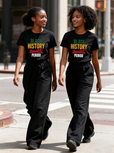 Image of Black History Pajamas, Graphic Matching Sets for Women, Magic Afro American Natural Hair Vintage Melanin T-Shirts and Pants