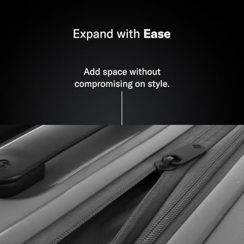 Image of Samsonite Red TOIIS L Expandable 68 Cms Medium Check-in Polycarbonate Hard Sided 8 Wheel Spinner Luggage /Suitcase /Trolley Bag (Iron Grey) (Double Wheel), Grey