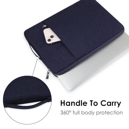 Maletín de lona para MacBook Pro 13 M2, funda protectora de alta resistencia con asa superior azul 5