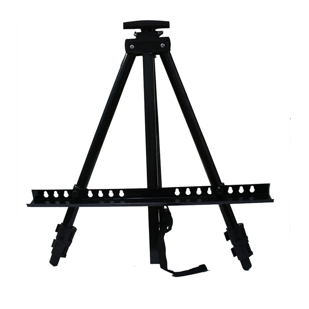Künstler-Bastelbedarf, Malstaffelei, Ausstellungsständer, Eisen, Desktop, Teleskopisch, Schwarz, Tragbar, Für Reisen, Zusammenklappbar, Outdoor, Skizzieren