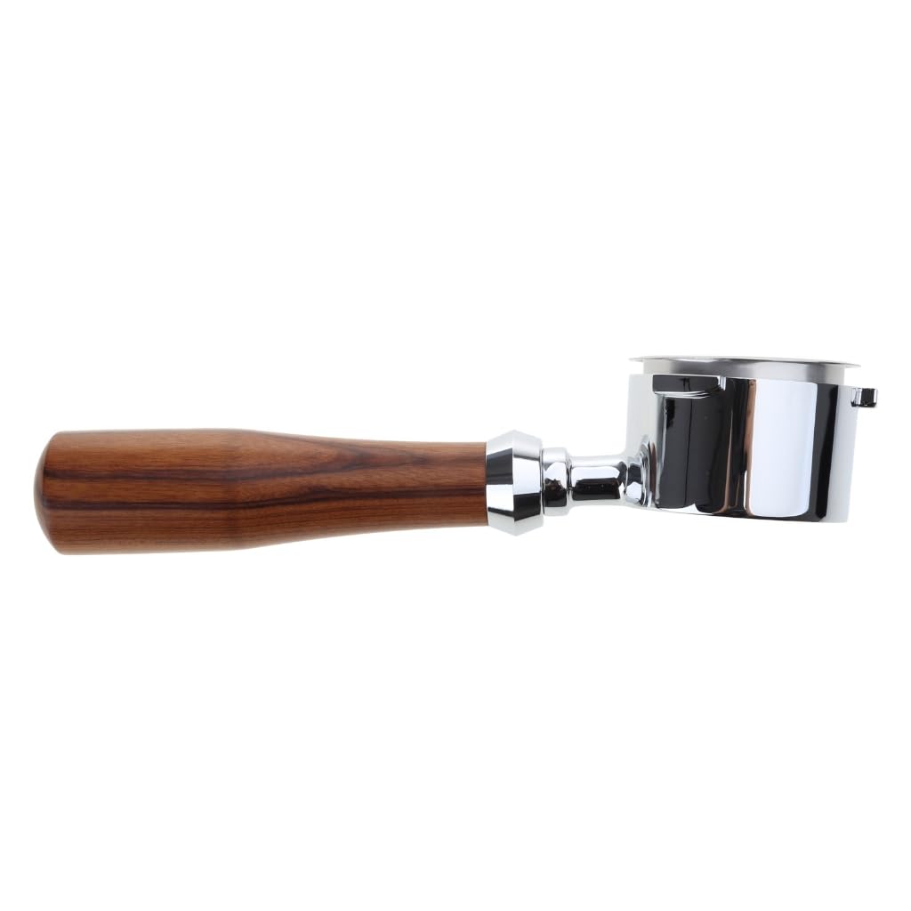 Portafiltro sin fondo ECO680 685 de 51 mm para cafetera con mango de madera de repuesto