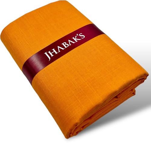 Image of JHABAK'S Unstitched Cotton Blend Solid Shirt & Trouser Fabric - 2.25 m Shirt Cloth - 1.20 m Pant Piece