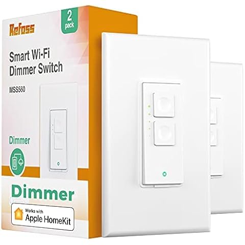 Refoss Smart Dimmer Switch 2 Pack, Single Pole, Neutral Wire and 2.4GHz Wi-Fi Required, FCC & ETL Listed, Compatible with Apple HomeKit, Alexa and Hey Google, 120V AC, Voice Control, No Hub Required Cover