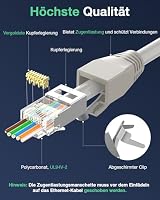 VCELINK 20 x RJ45 Stecker, CAT7 Pass Through Netzwerkstecker, Lan stecker – Ansicht 4