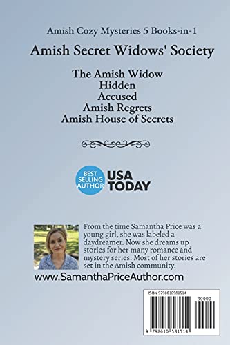 Amish Cozy Mysteries: 5 Books-in-1: The Amish Widow, Hidden, Accused, Amish Regrets, Amish House of Secrets (Amish Widow Mysteries Boxed Set) - Image 2