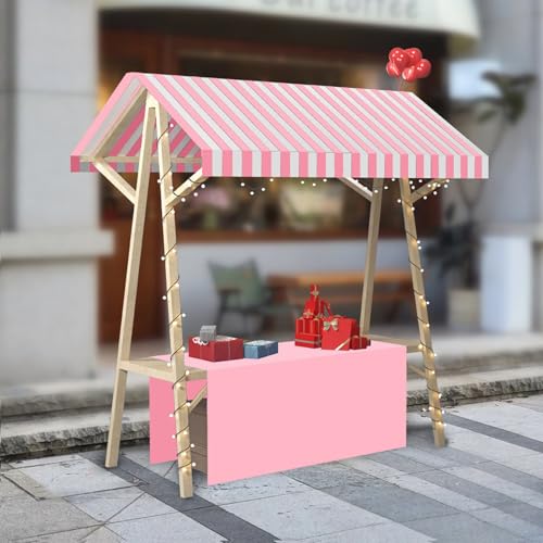 Chariot de vente pliable avec auvent pour stand ambulant