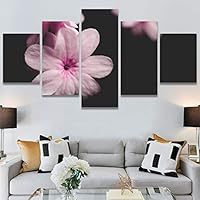 SIGNWIN 5 Panel Canvas Wall Art Modern Art Bohemian Bouquet Colorful Cool Floral Group Multicolor Photography Realism for Home Decorations Ready to Hang - 60