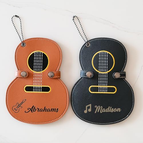 Boîte à Médiator en Bois avec 3 Médiators Personnalisables - Cadeau Unique pour Guitariste, Accessoire pour Guitare Classique et Électrique (Médiator)