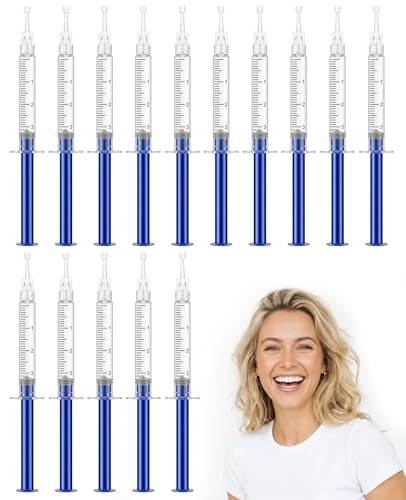 XdealCozyxc 15 Pcs Gel Teeth Whitening Kit 3ml Tooth Whitener Gel Syringes for Trays Retainer