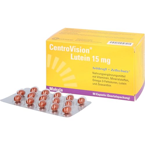 CentroVision Lutein 15 mg – Zur Erhaltung der normalen Sehkraft, Nahrungsergänzungsmittel mit Vitamin C, Vitamin E, Vitamin B2, Zink… – Ansicht 2