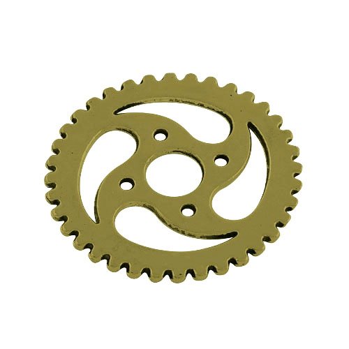 Charming Beads Tibetano IngranaggioPendente Steampunk Bronzo Antico 30mm Pacco di 10