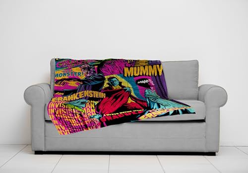 Jay Franco Universal Monsters Mashup Plush Throw Blanket - Measures 50 X 70 Inches, Super Soft Lightweight Bedding With Frankenstein thumb #5