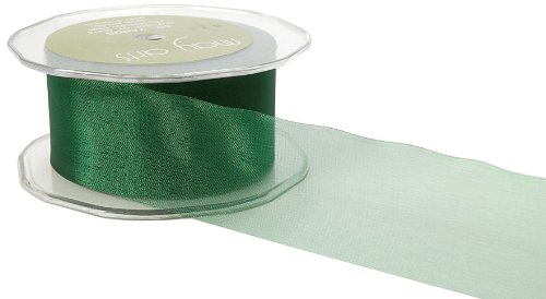 May Arts 3-Inch Wide Ribbon, Green Sheer