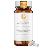 Pastillas Memoria y Concentración – Nootropico con Bacopa Monnieri, Ginkgo Biloba, Tirosina, Teanina, Cafeína y Vitaminas B6/B12 para Estudiar y Foco Mental