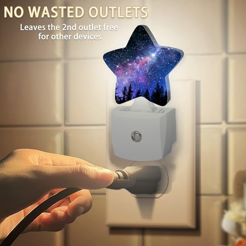 Image of Fantasy Full Moon Night Lights Plug in Wall Lamp Smart Dusk to Dawn Sensor for Home Decorative,Kids Room Bedroom Bathroom Kitchen Hallway Gifts