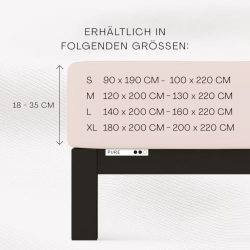 schlafgut Pure Spannbettlaken 90x200 cm Bio-Baumwolle Jersey, Red Light – Ansicht 2