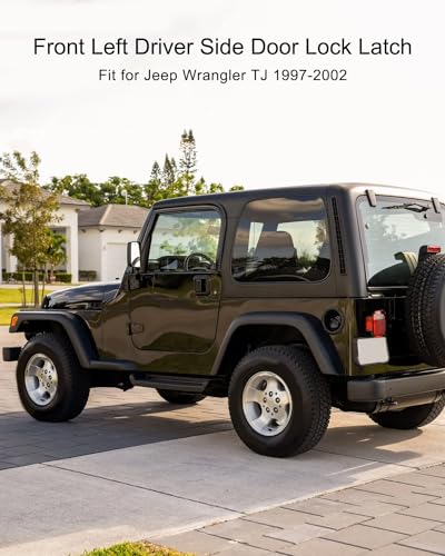Image of Front Left Driver Side Door Lock Latch Actuator Assembly Fit for Jeep Wrangler TJ SE Sport 2.5L Sahara X Sport 4.0L 1997 1998 1999 2000 2001 2002, Replace 55075991AE 055075991