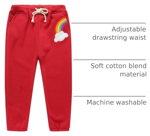 Image of Mud Kingdom Kids Fleece Jogger Pants Winter Cute Bear