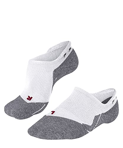 FALKE Women's RU3 Comfort Invisible Running Socks, Breathable Quick Dry, No Show, Thick Cushion, Athletic Sock, White (White-Mix 2020), 5-6, 1 Pair