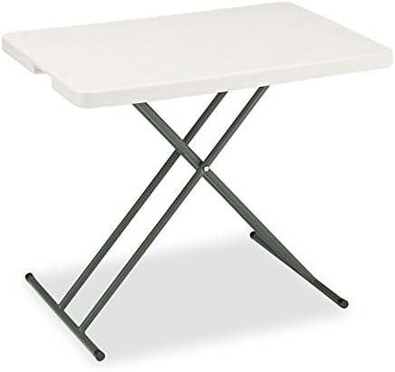 Iceberg 65490 IndestrucTables Too 1200 Series Resin Personal Folding Table, 30 x 20, Platinum