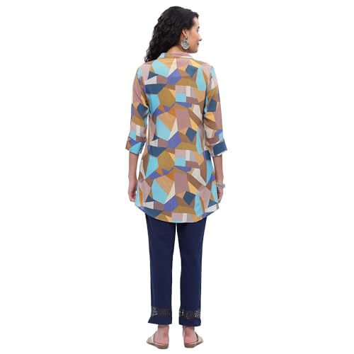 Image of BIBA Women Rayon Straight Printed Kurta