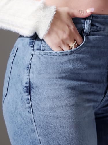 Image of Miss Chase A+ Women's Bootcut High Rise Regular Length Stretchable Denim Jeans