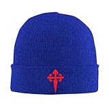 Gorro de Punto cálido de Invierno con la Cruz de Santiago y Calavera