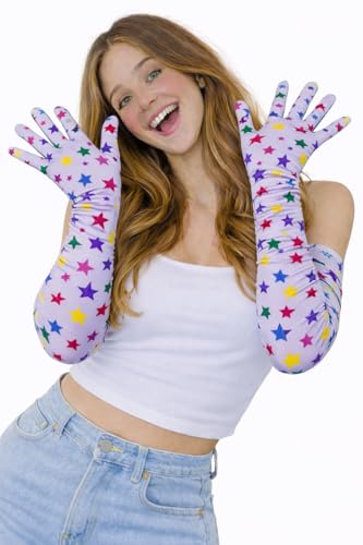Image of Women's Driving Gloves, Printed Cotton Full Hand Summer Gloves for Protection from Sun Burn /Heat /Pollution (Pack of 1 Pair)
