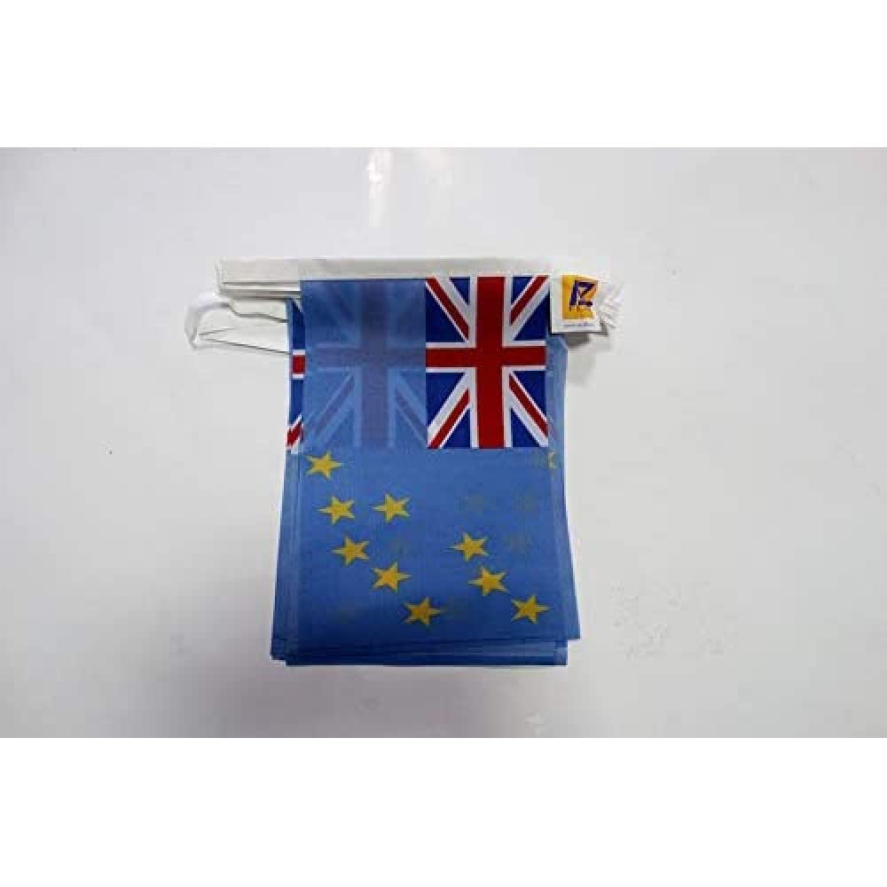 AZ FLAG Tuvalu Bunting Flag, 20 Ft Garland with 20 Small Tuvaluan Flags 8'' x 6'', 100% Polyester String Pennant, 6 meters — image 1