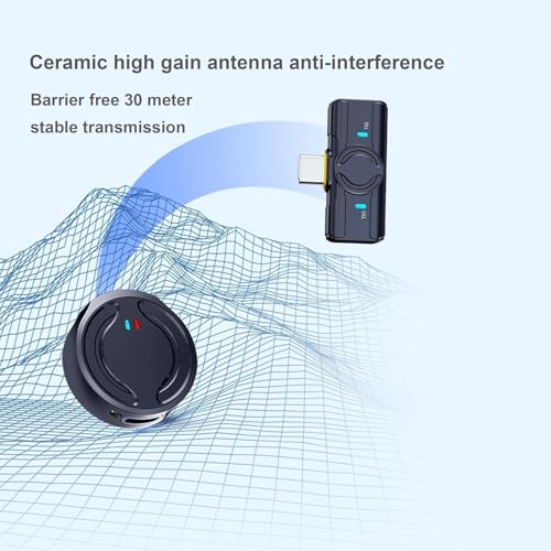 Image of Dual Wireless Clip-On Collar Microphone + Portable Voice Recorder with 65ft Range, Low Latency, Auto Pairing, for Vlogging, Blogging, Gaming, Zoom Meetings, Online Teaching (Q81)