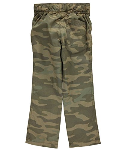 Pantalon garçon vert olive camo à taille élastique confortable - 4