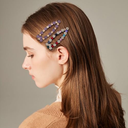 15 piezas de pinzas para cabello con cristales de imitación, brillantes y decorativas, ideales para boda y accesorios de moda para mujeres y niñas miniatura 5