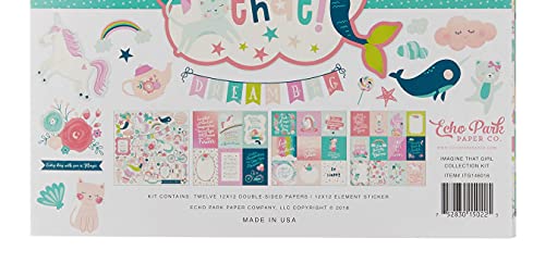 Echo Park Paper Company ITG146016 Kit de coleção Imagine That Girl, nenhum, 30 x 30 cm