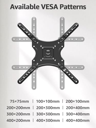 Image of ELIVED Full Motion TV Wall Mount for Most 26-60 Inch TVs, Articulating Arms Swivel and Tilt tv Mount, Wall Mount Brackets Max VESA 400x400, Single Stud Perfect Center Design, Holds Up to 77 lbs.