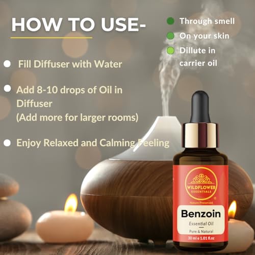 Image of Benzoin Essential Oil (Styrax Benzoin) Pure | Viscous Texture | Rich Aroma | Unisex | All Skin Types | for External Use Only | Natural Extract | Steam Distilled 30ml (1 oz)