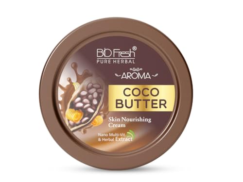 Image of BIOFRESH HERBALS Body Cream - Coco Butter Deep Intense Moisturizing Cream Non-Greasy with 24-Hour Hydrating for Soft Dry Skin (800ml, Pack of 1)