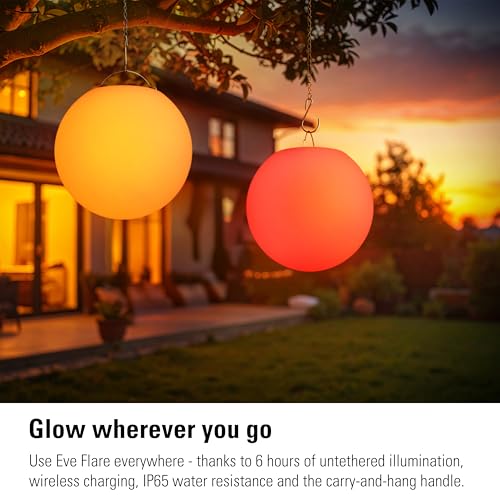 Eve Flare - Portable Smart LED Lamp with Apple HomeKit Technology, IP65 Water Resistance and Wireless Charging, Bluetooth & Thread by Eve - Image 5