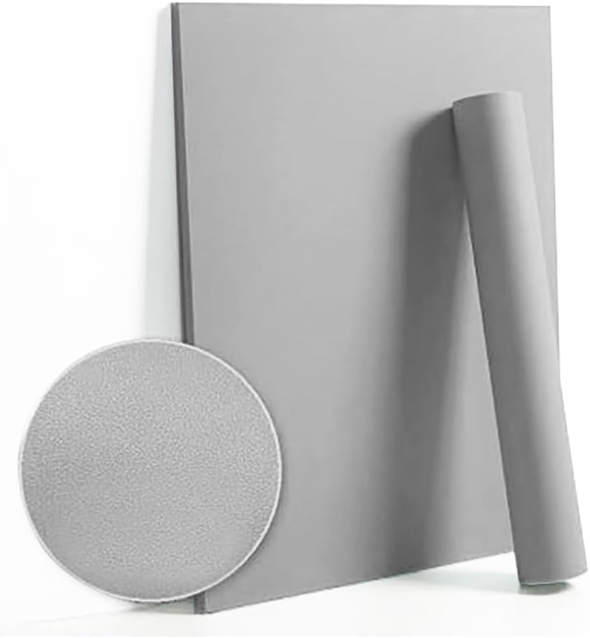 Image of Light Grey Peel and Stick Wallpaper Matte Self Adhesive Removable Wallpaper,Waterproof Kitchen Wallpaper Vinyl Contact Paper for Cabinet Furniture(12x96 Light Grey Matt)