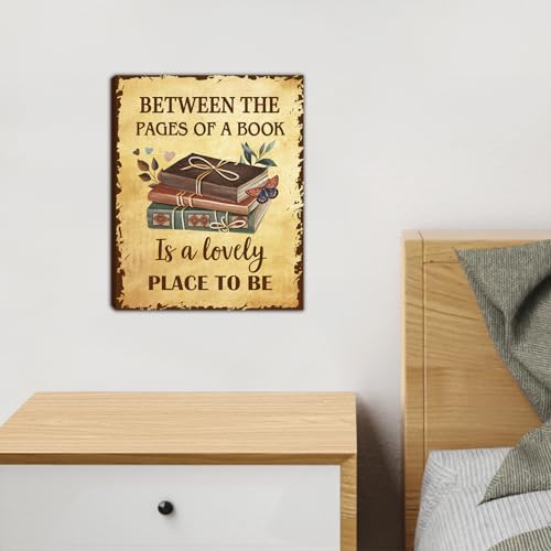 Image of CHDITB Literary Book Quotes Canvas Wall Art, Vintage Reading Theme Wall Decor, Botanical Floral Bookish Framed Poster, Read Books Artwork, Retro Inspirational Prints for Library Classroom 8 inchx10 inchx6